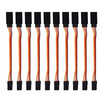 ACEIRMC 10pcs 3-Pin Servo Extension Cable Cord Female to Male Lead Wire Connector JR for RC Car Airplanes Remote Control 10cm