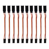 ACEIRMC 10pcs 3-Pin Servo Extension Cable Cord Female to Male Lead Wire Connector JR for RC Car Airplanes Remote Control (10cm)