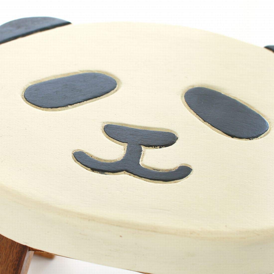Amazon.co.jp: 木製 椅子 イス ラウンドスツール (パンダ柄