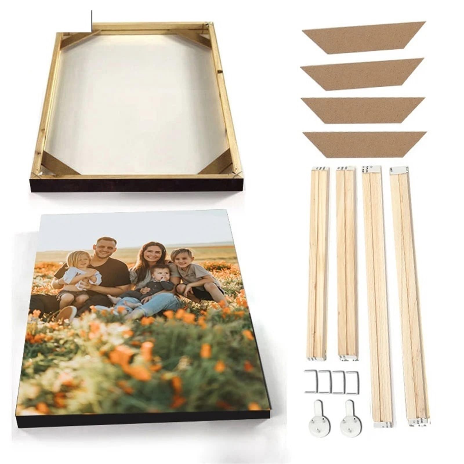 MDSIOKHJ Canvas Stretcher Bars DIY Large Size Wooden Pictures Frame For Wall Canvas Diamond Painting Picture And Poster Pine(Height 80cm,Width 25cm)