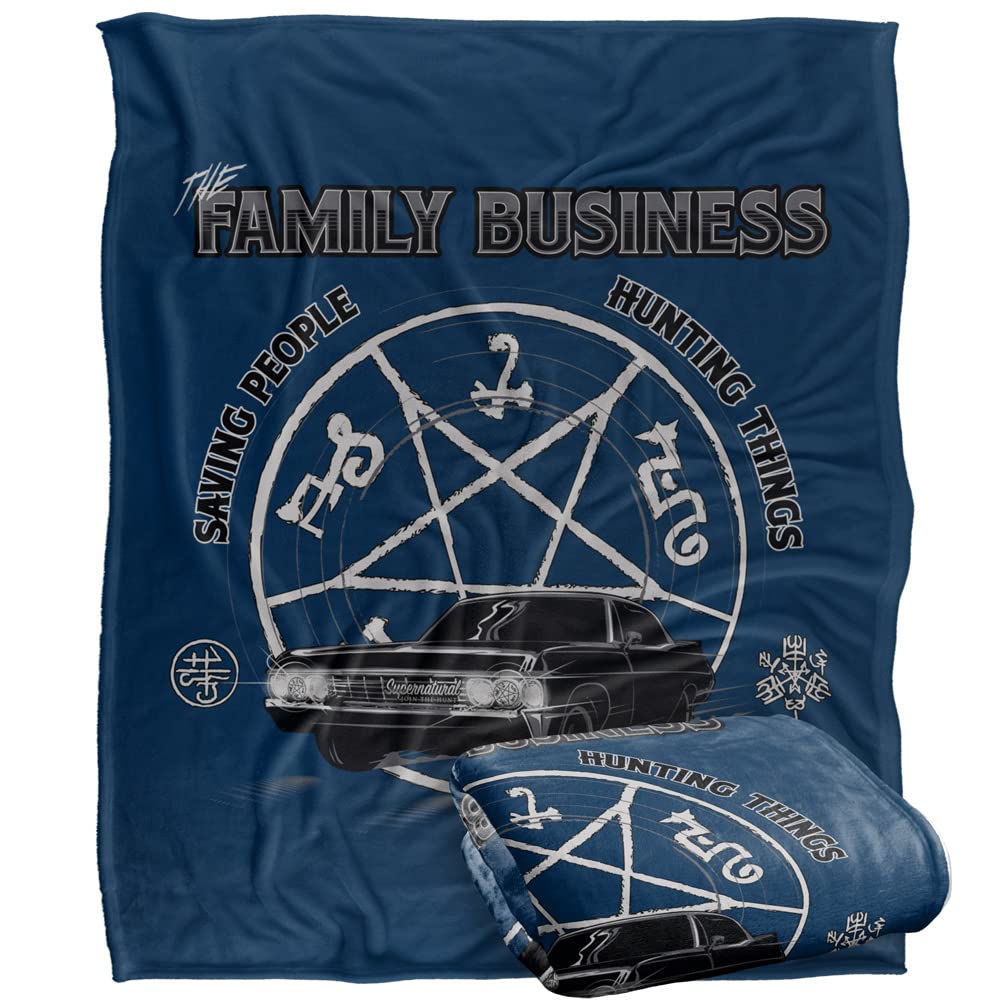 SUPERNATURAL Saving People and Hunting Officially Licensed Silky Touch Super Soft Throw Blanket 152 x 127 cm
