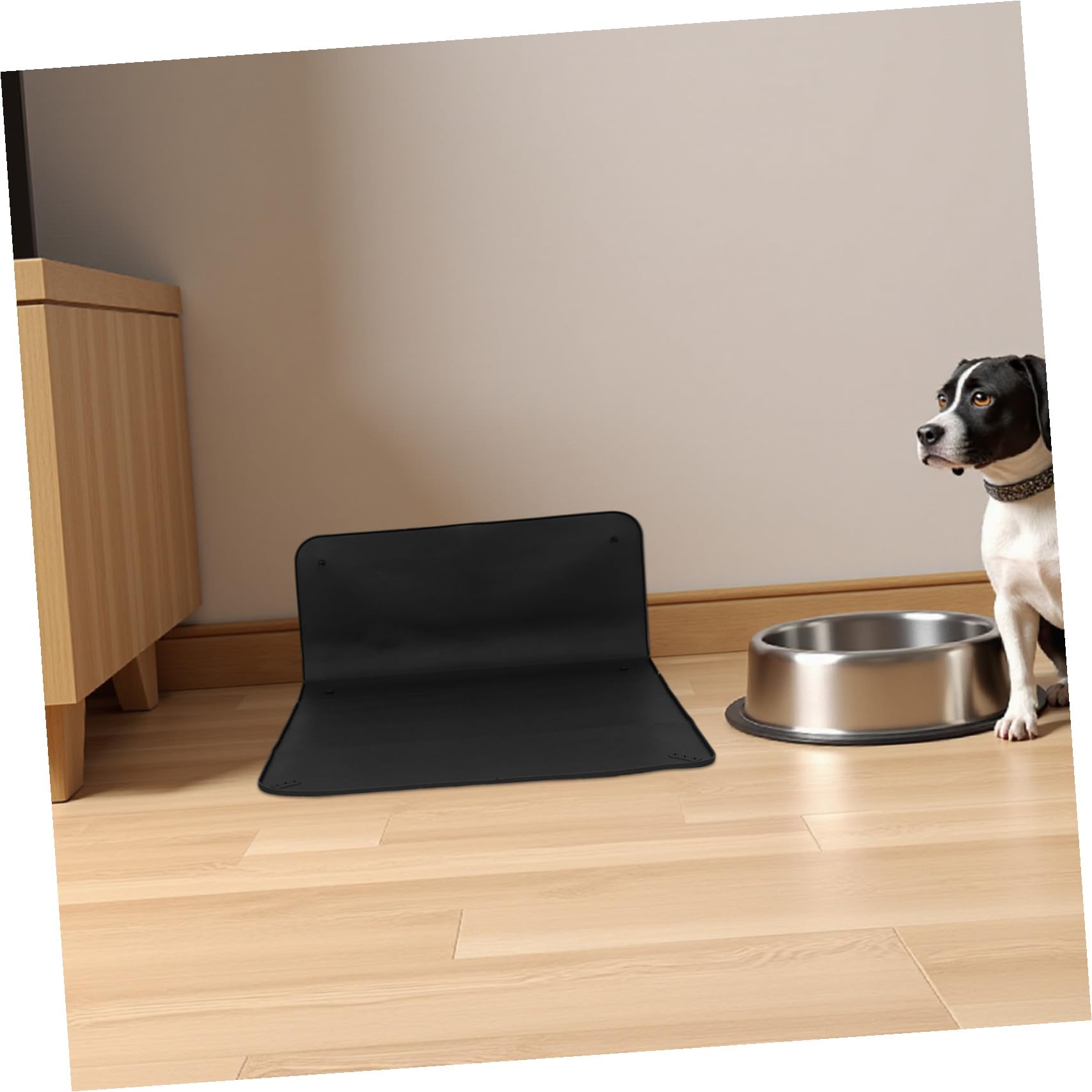 Porta Traversina in Silicone Nero per Lettiera per Cani 60x90, Antiscivolo e Flessibile, per Addestramento Cuccioli e Protezione Pavimenti