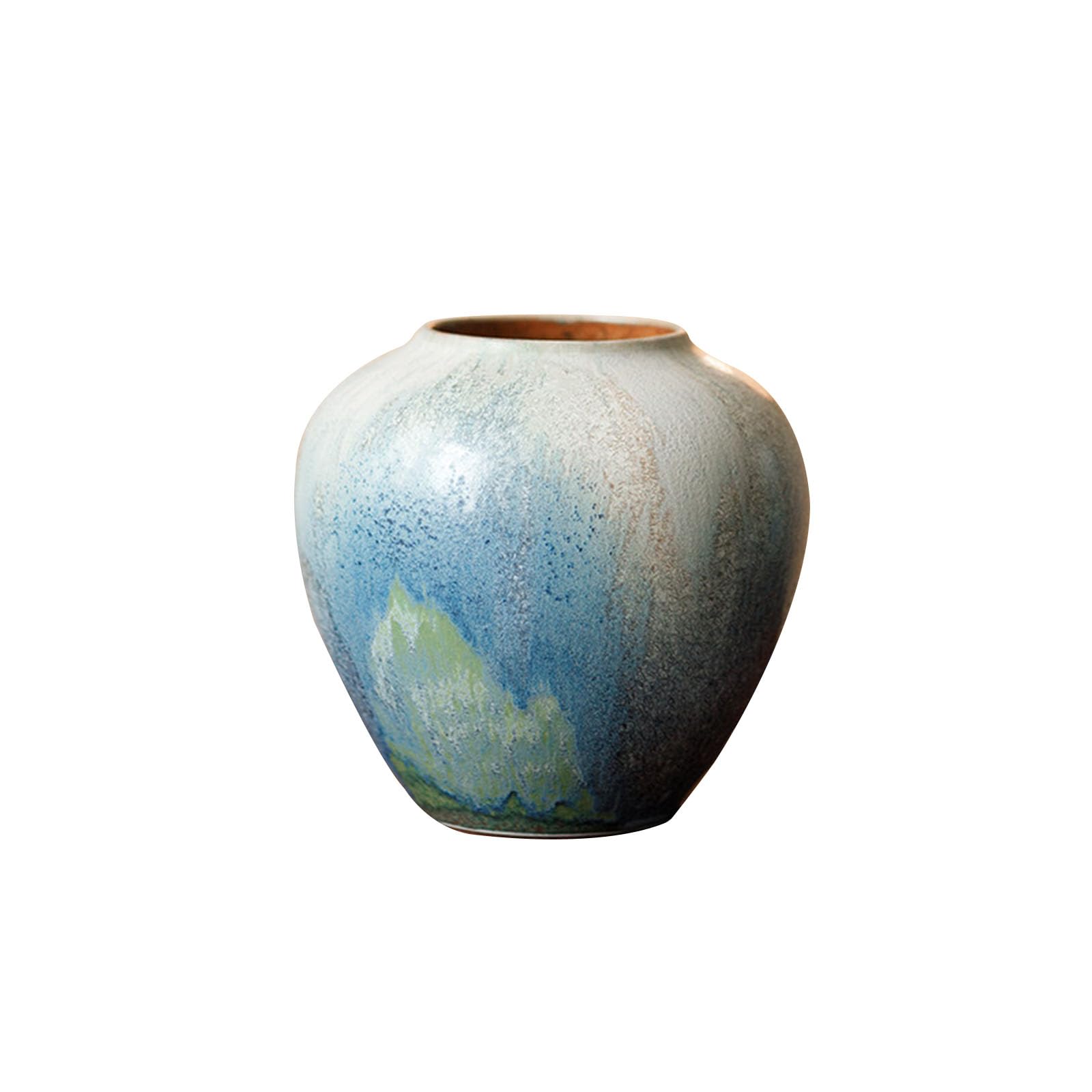 Elegant Countertop Ceramic Vase, Creative Home Decoration Vase, Ornament for Living Room, Dining Table Centerpiece, Hotel, Office(Size:18 * 18 * 19CM,Color:Colorful A)