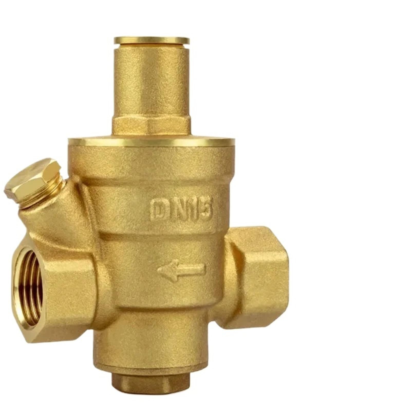 Válvula Reductora Y Mantenedora De Presión De Agua De Latón De 1/2", 3/4", 1" Y 2" DN15/DN20/DN25/DN32, Regulador Y Válvula De Alivio Ajustable.(DN40)