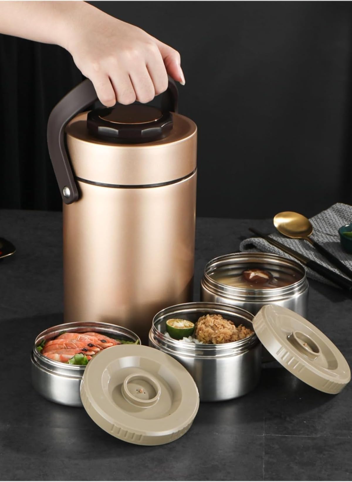 Amazon｜Geyaziu 保温弁当箱 保温ランチジャー 保温ご飯ジャー ランチ