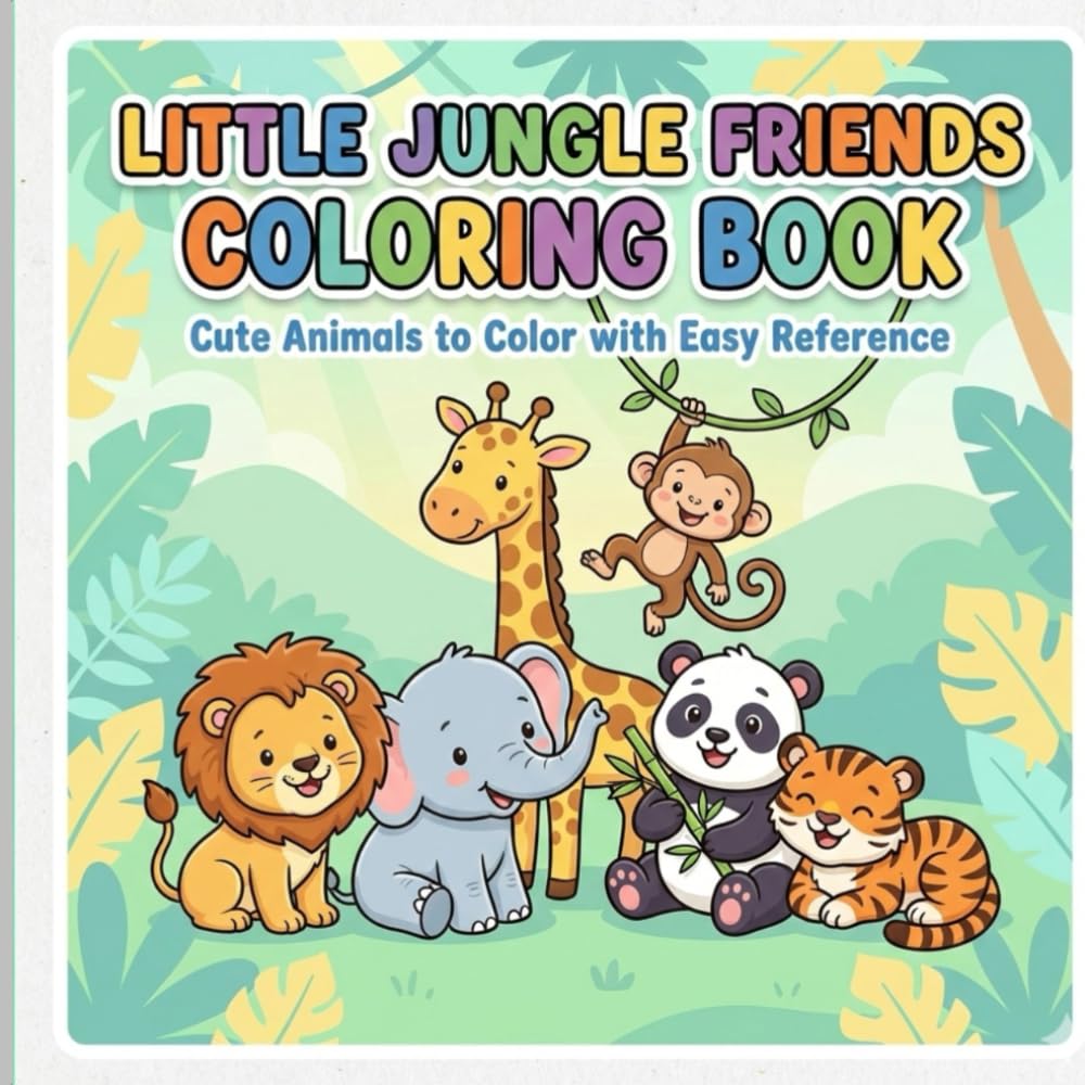 Little Jungle Friends Coloring Book