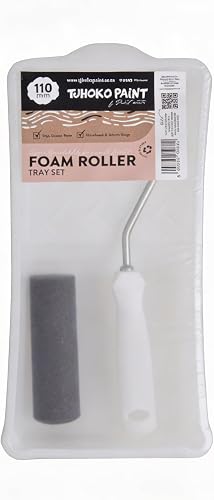 Tjhoko Paint Foam Roller Tray Set, 110 mm Size