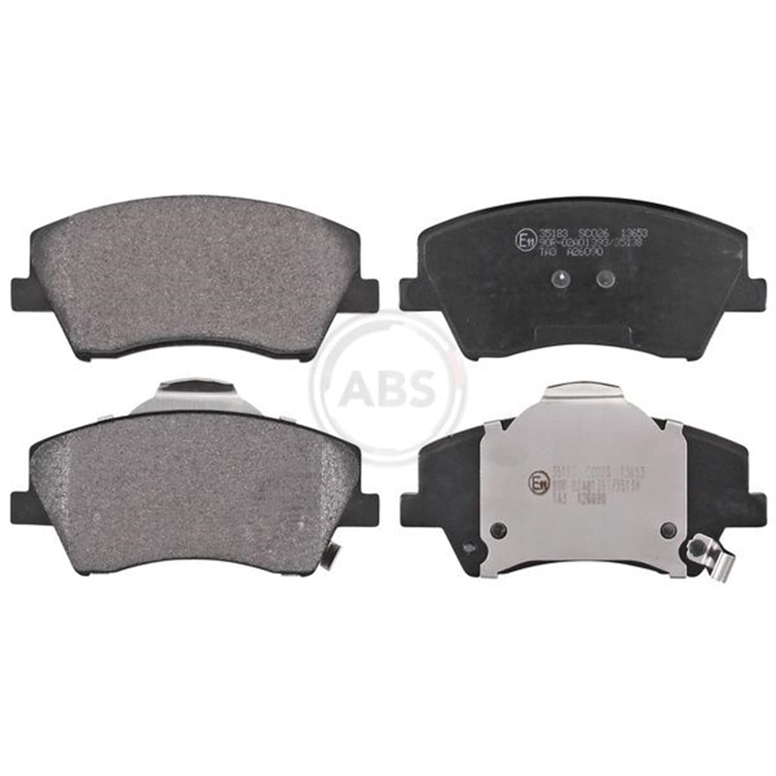 ABS Bremsscheiben + Beläge vorne | 18629 + 35183 Kompatibel mit Ioniq (ae),niro I (de)