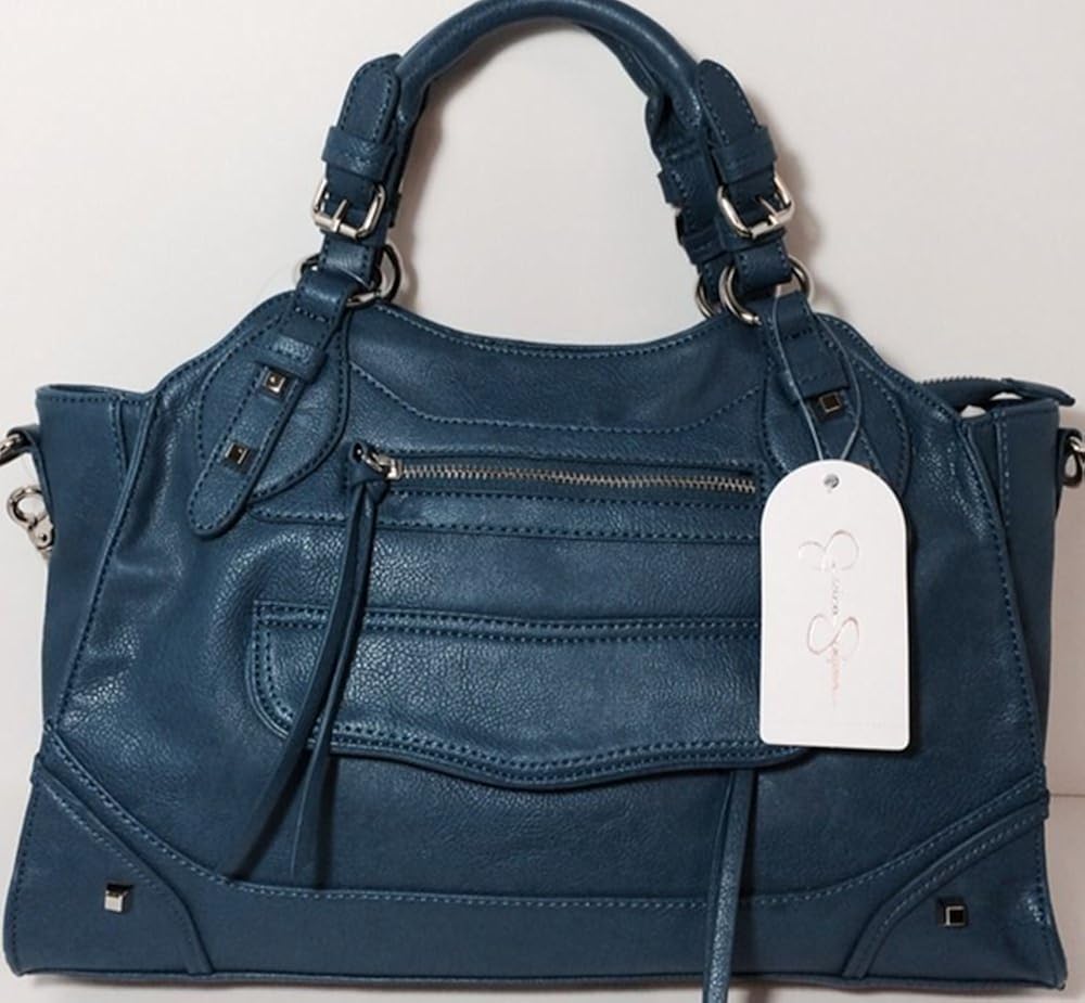 Jessica Simpson Melrose Satchel/Crossbody JS5512 Denim Blue: Handbags