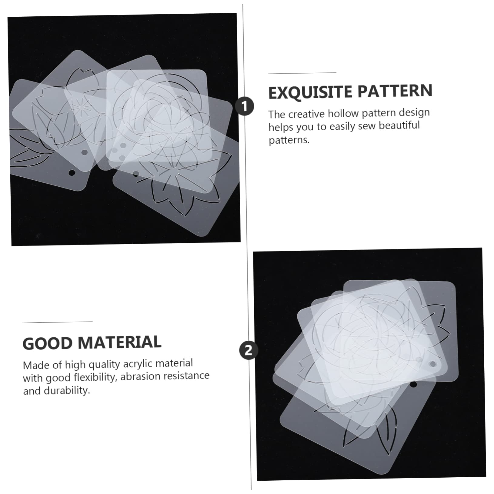 Tofficu 18pezzi Template Per Trapuntatura Per e Patchwork Multi- Per Abbigliamento e