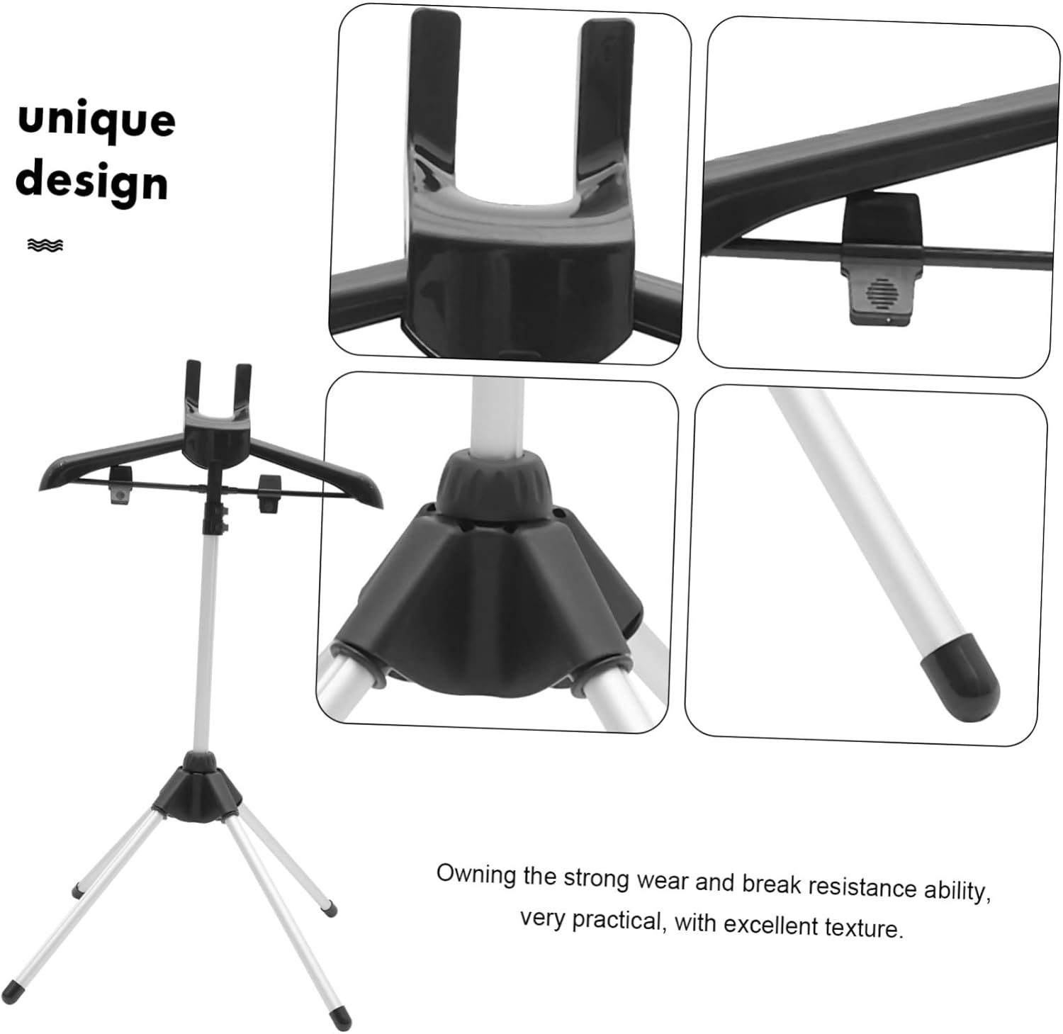 Adjustable Garment Hanger Stand for Steaming Clothes Compact Ironing Rack with Protective Glove and Lightweight Folding Design for Easy Storage and Use