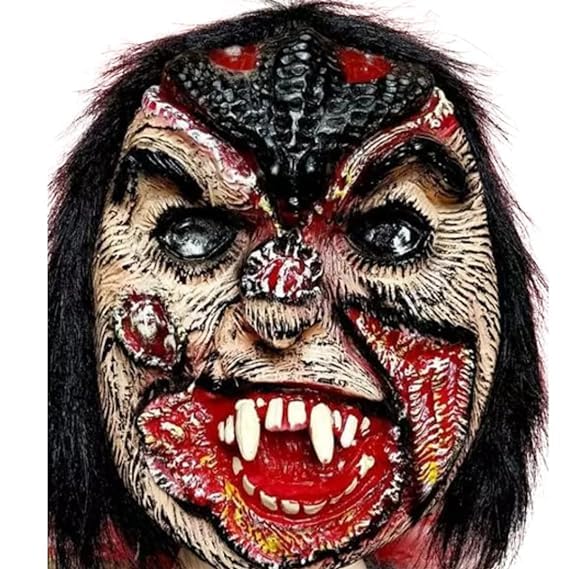 Munmoll Ghost Mask Funny Scary Horror Full Face Mask for Costume Prank Party Halloween Holi Function Drama Random (1 Piece) Combo Pack