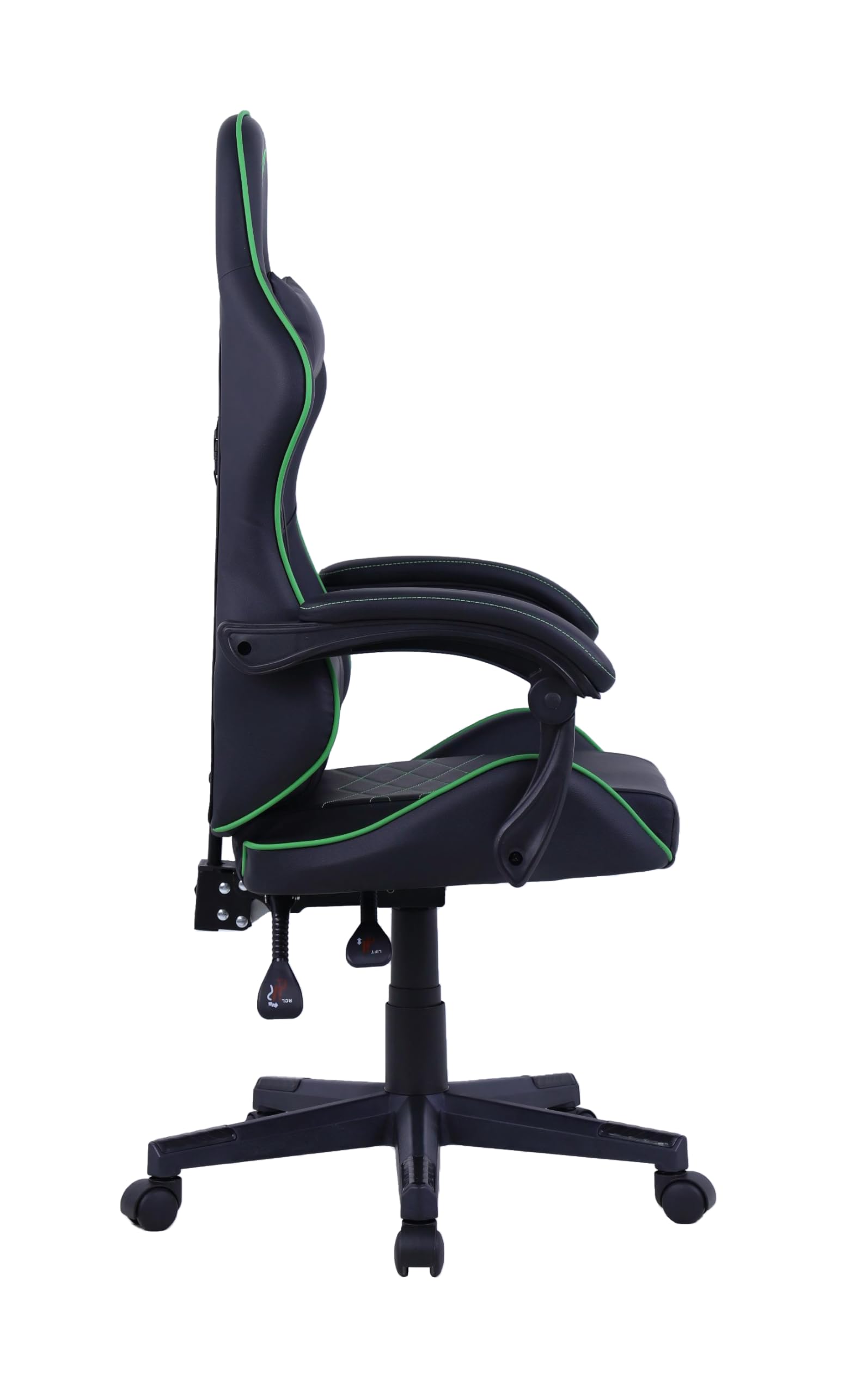 Skull Factory Sedia Gaming Ergonomica, Regolabile, Base Nylon, Pistone a Gas Classe 3, Cuscino Cervicale, Cuscino Lombare, Rivestimento in PVC, Ruote Silenziose