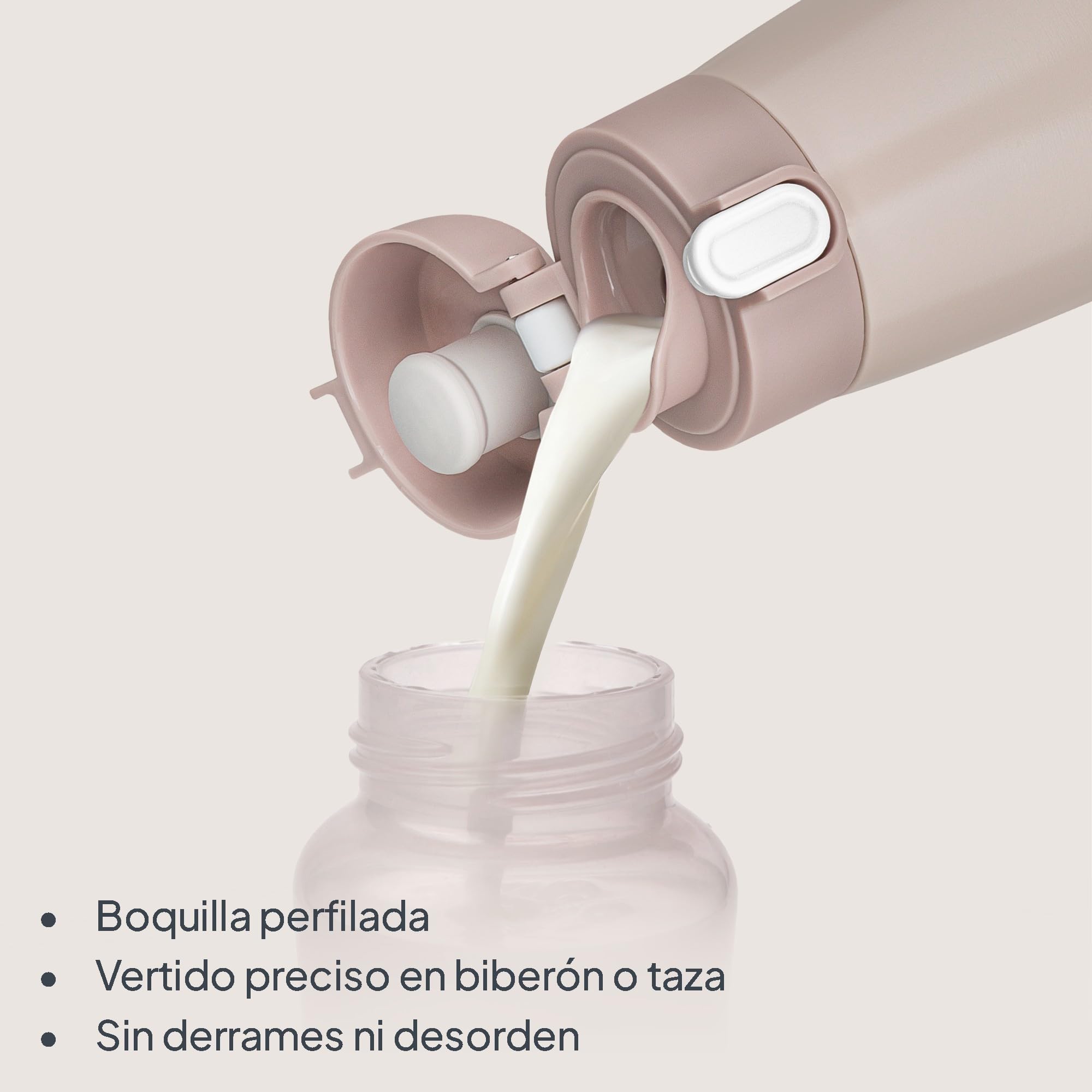 Lionelo Thermup Bottle Calentador de Leche Portátil, Termo Eléctrico sin Cable con Control de Temperatura 37–55 °C, Calienta Leche en 3,5 Min, Mantiene 20 h, Acero SUS316, 350 ml, para Bebés y Viajes