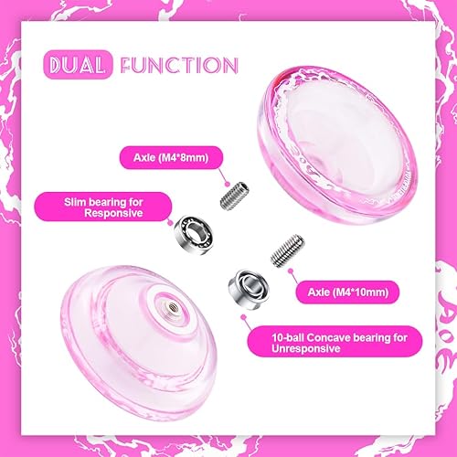 Miniatura 2 de 7YO Responsive Yoyo AOE, Yoyo profesional de plástico para niños principiantes, Yoyo de cristal de doble función con rodamiento que no responde +