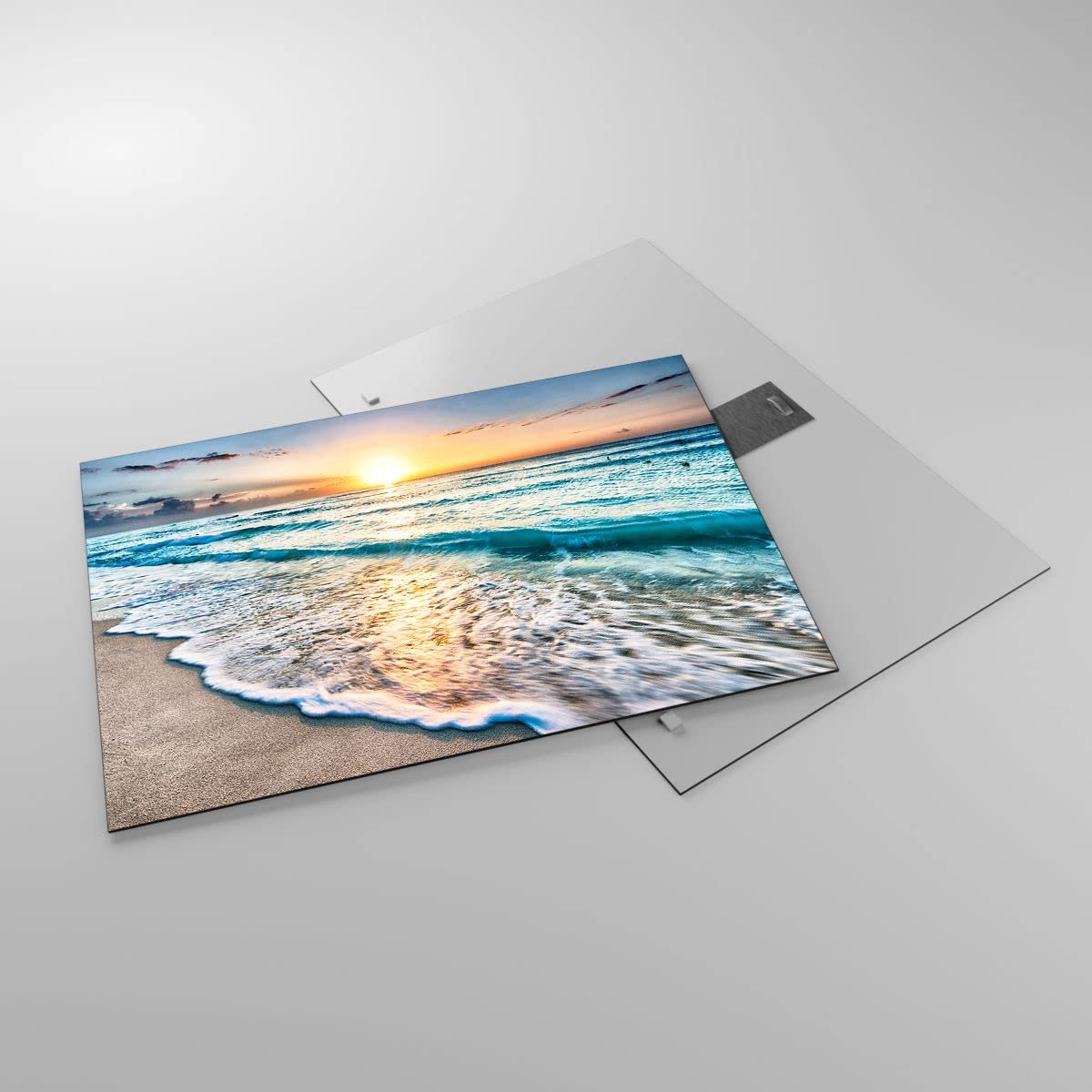 Vidrios Decorativos Faro Agua Mar Piedras Cuadro Sobre Vidrio Moderno 70x50cm Decoracion Salon Dormitorio Cocina Cuadros Pared Impresiones Impresión En Cristal Wall Art Prints Decor GAA70x50-2895