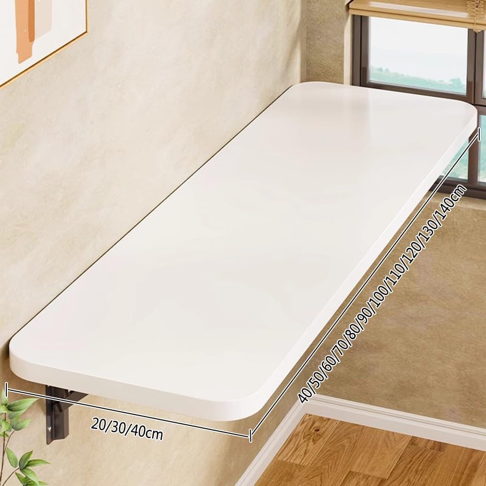 Wall Mounted Folding Table,Breakfast Bar Table,Bedroom Kitchen Space Saving,Foldable Wooden Modern Computer Desk Workstation Small Desk Foldable(Color:D,Size:50x20cm)