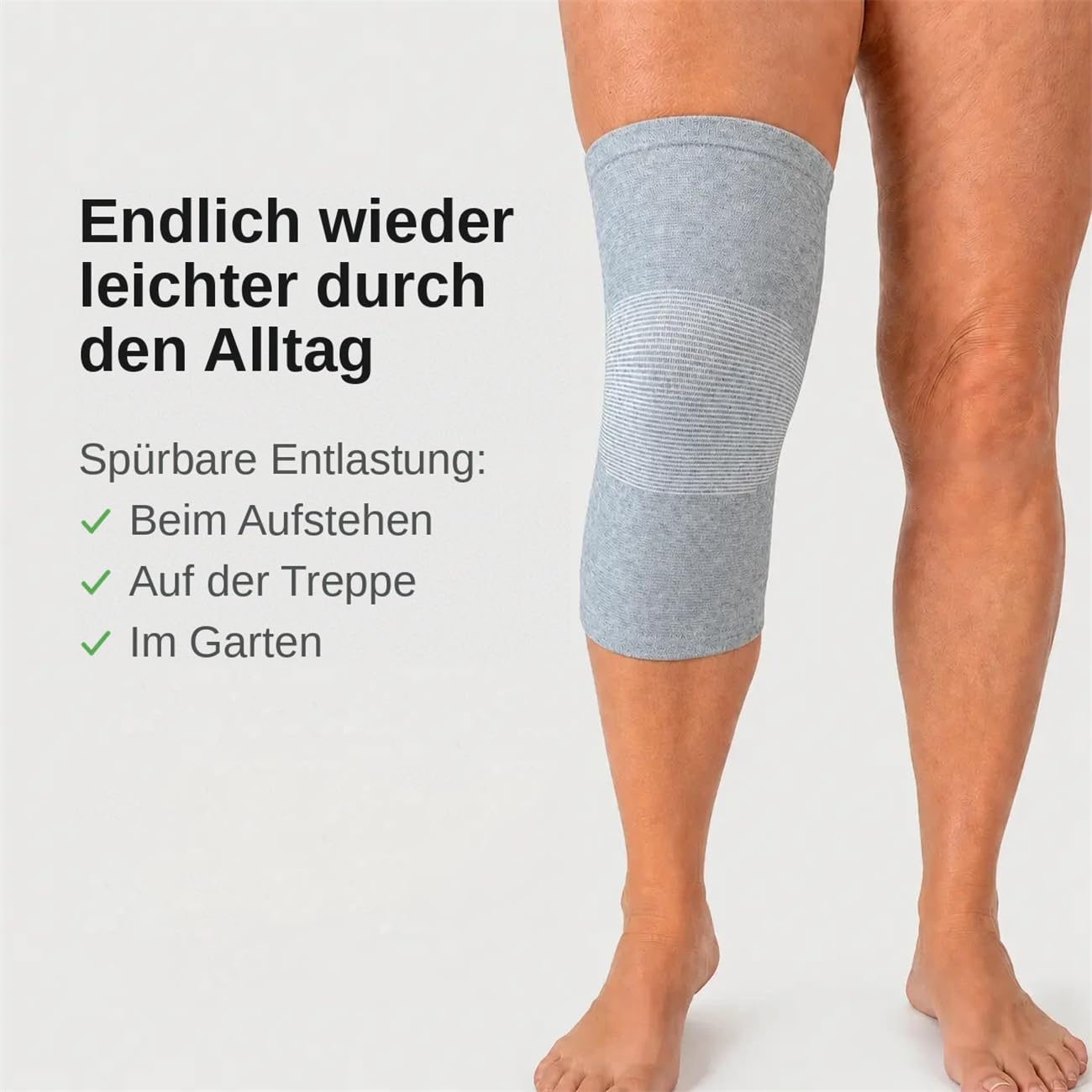 Bambus Kniebandage – Kompressions Kniestütze für Damen & Herren, Arthrose, Meniskusriss, Gelenkschmerzen, Sport & Alltag – Atmungsaktiv, Rutschfest, Schmerz- & Schwellungslinderung
