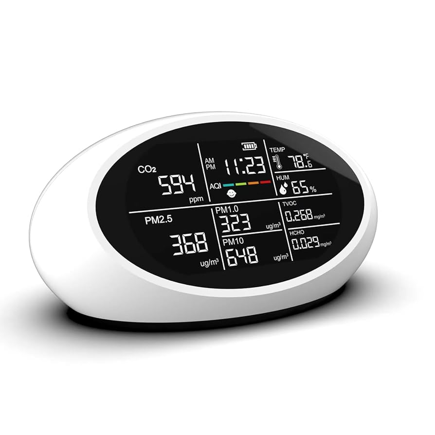 Temtop S1 Indoor Air Quality Monitor AQI PM2.5 Temperature Humidity De