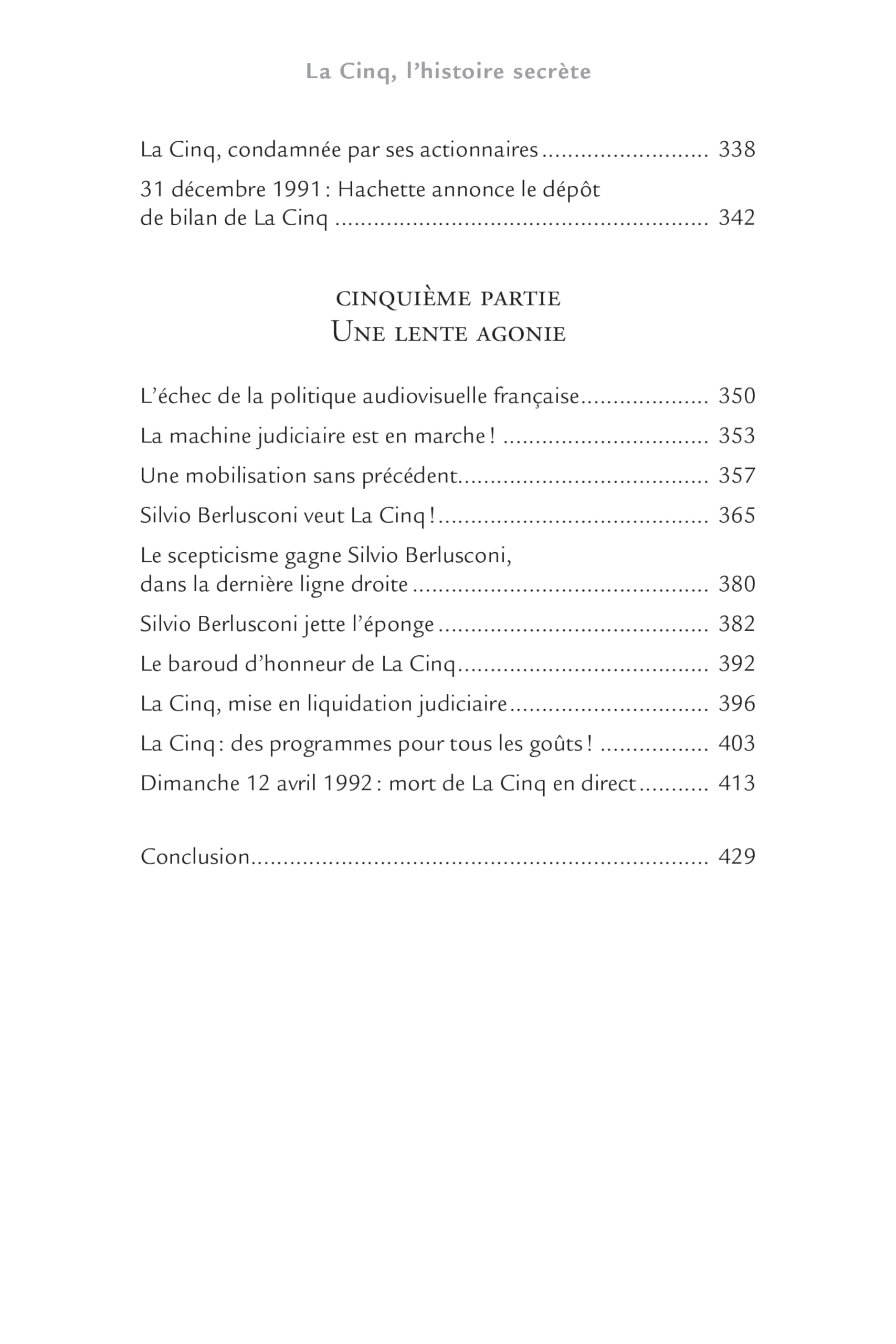 La Cinq, L'histoire secrète