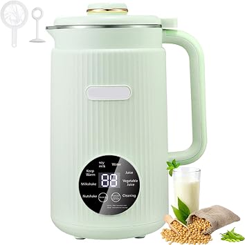 Nut Milk Maker 1200ml, Fully Automatic Plant Milk Machine with Self-Cleaning, 12H Timer & 8 Functions for Homemade Almond, Oat, Soy, and Nut Milk
