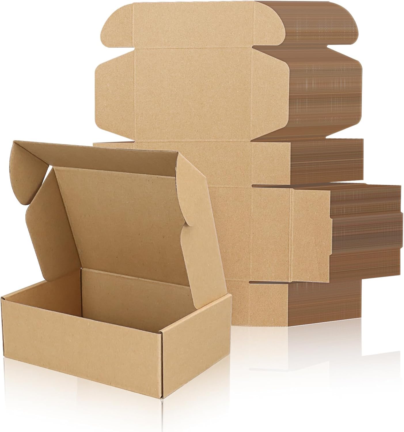 Lot de 100 Petites Boîtes en Carton, Boîtes d’Expédition en Carton Ondulé Kraft, Boîtes d’Emballage pour Envoi, Stockage, Cadeaux et Usage Professionnel, 15 x 10,2 x 5,1 cm