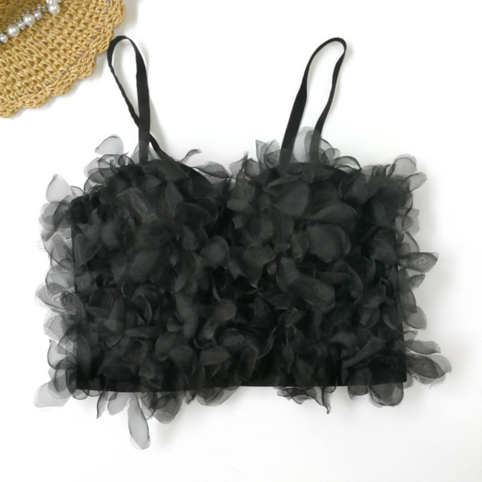 YOND Camisetas sin Mangas para Mujeres Sexy Lentejuelas Diamond Bra Ropa de Mujer Push Up Bustier Club y2k Crop Top Party Ladies Corsé-29-negro, CN L-38