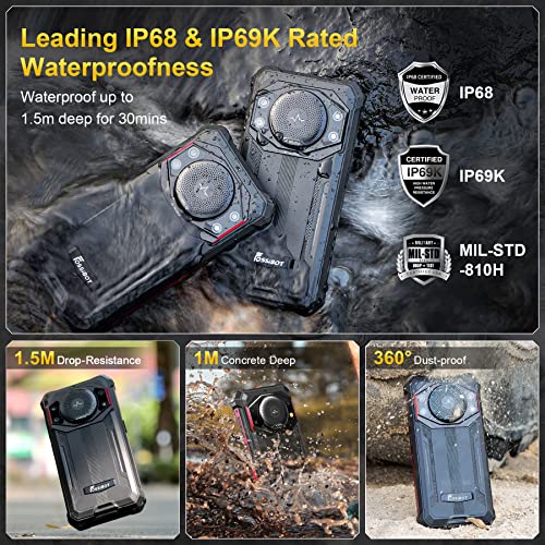 FOSSiBOT F101P Outdoor Handy Ohne Vertrag, 10600mAh Outdoor Smartphone 5.45' HD+, 7GB+64GB/1TB mit...