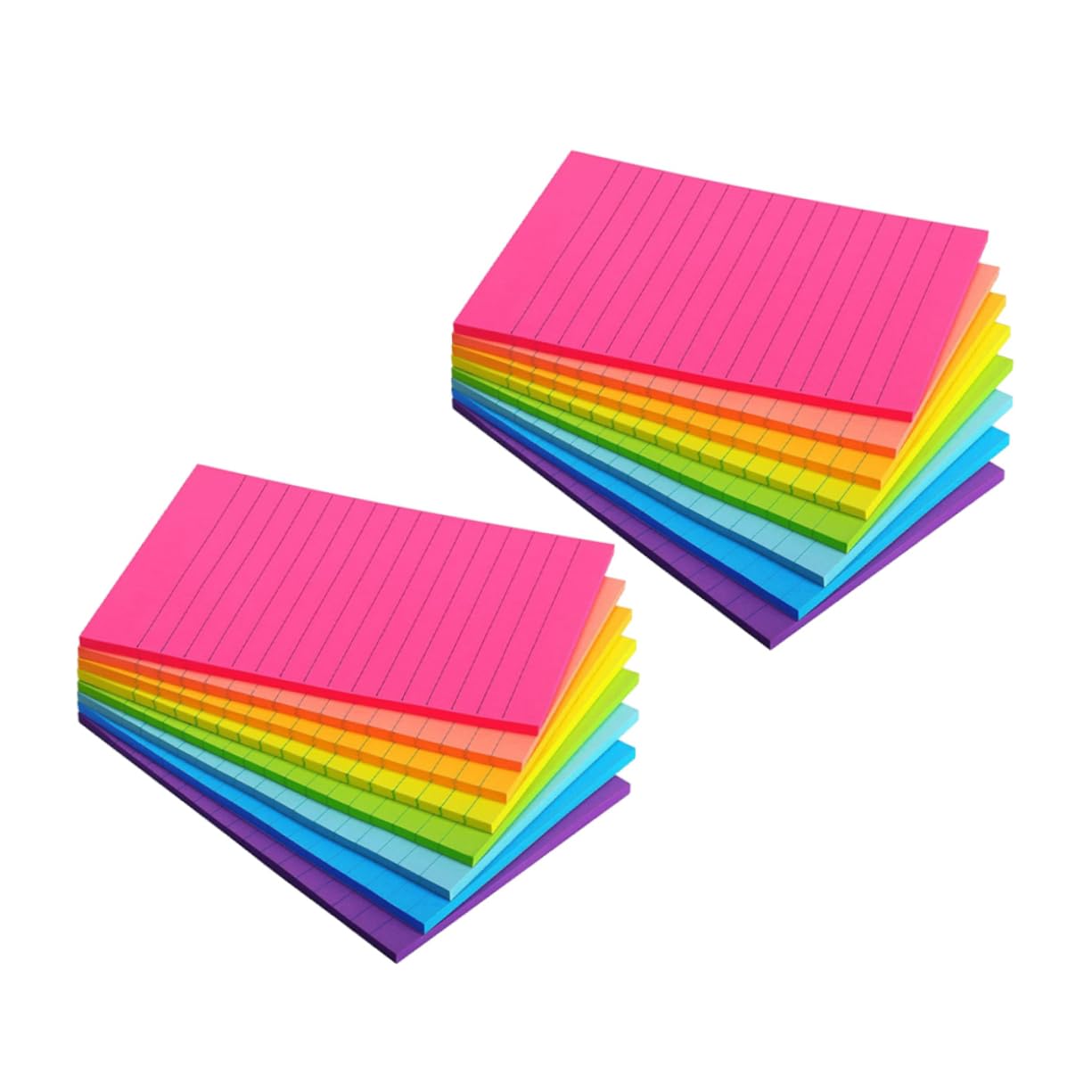 Blocchetti Adesivi Colorati Note Strappabili e Autoadesive Per Ufficio Scuola e Casa Per e Liste Colori Fluo