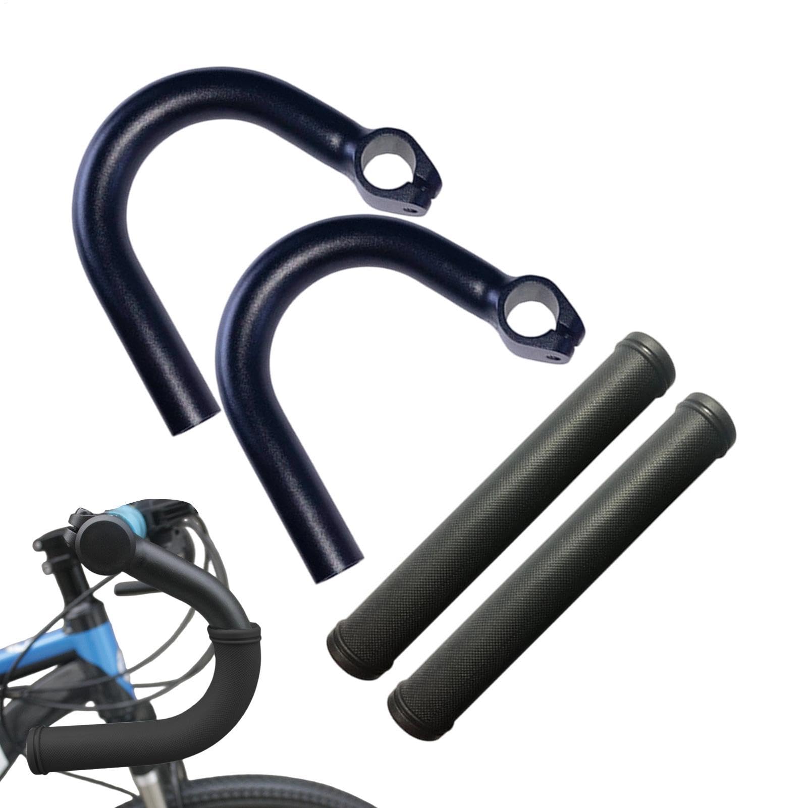 Estremità del manubrio della bicicletta, 15,5 x 14,5 cm, in lega di alluminio, estensione per manubrio della bicicletta, per strada, mountain bike, touring, pendolari, ciclismo, equitazione