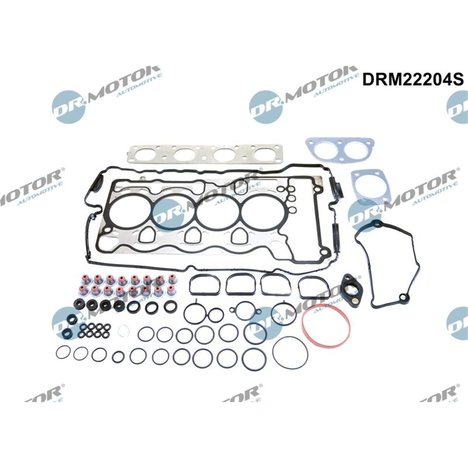 DR.MOTOR AUTOMOTIVE DRM22204S Kit guarnizioni Testata con guarnizione testata con guarnizione tenuta stelo valvola con kit guarnizioni Copritestata senza paraolio-albero a camme con guarnizione(i)