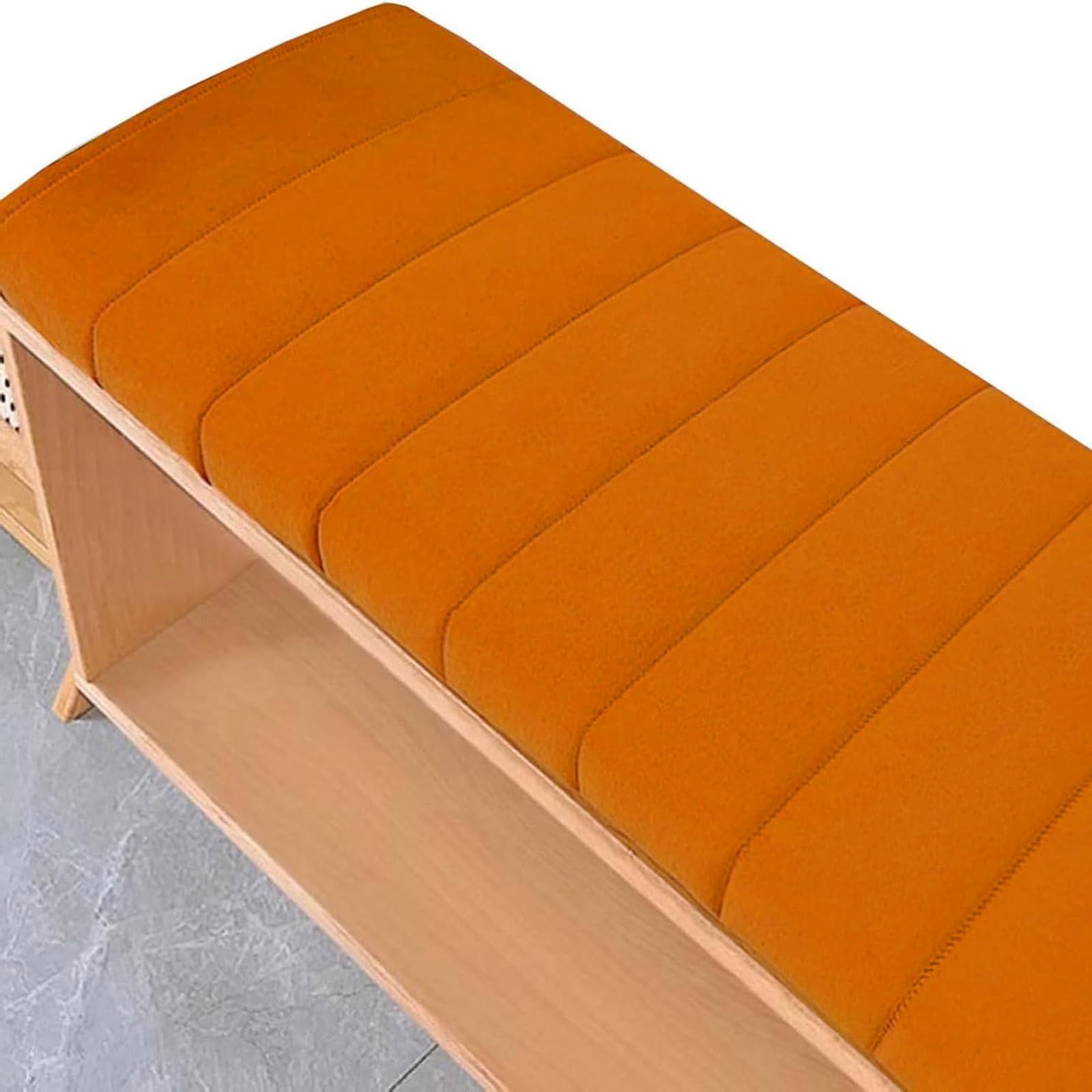 Odaima Bench Cushion 120/150/90/180/100 cm Long Seat Cushions 2/3 seater Non-Slip Seat Pad for Indoor Bay Windows, Long Chairs, Dining benches, Swings, Sofas & Porch with Zipper(Orange,70x40x5cm)