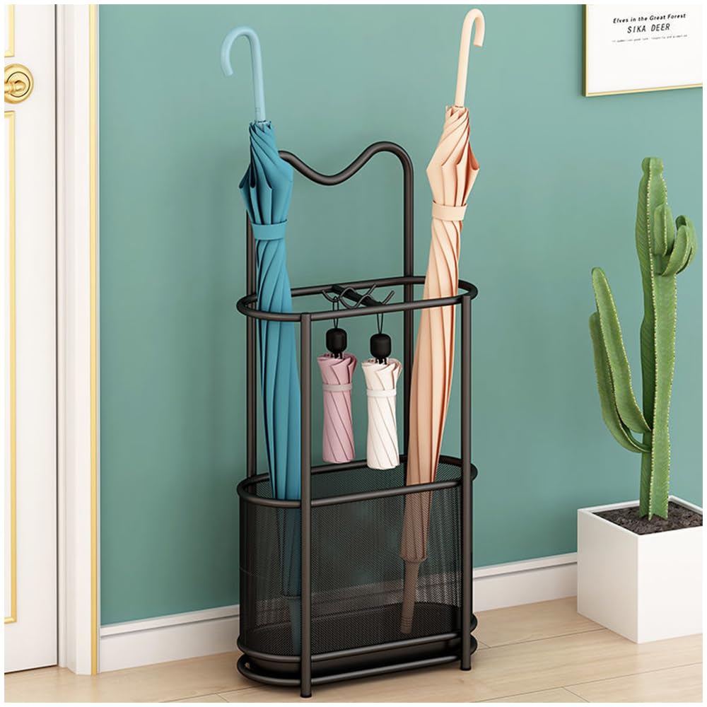 porte-parapluie en métal noir