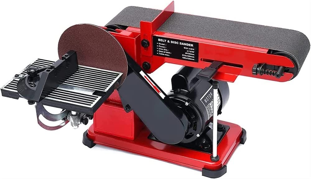 Levigatrice da banco a cinghie di trasmissione con controllo a velocità variabile, levigatrice da tavolo elettrica regolabile per lavorazione del legno e lavorazione del metallo, 350 W