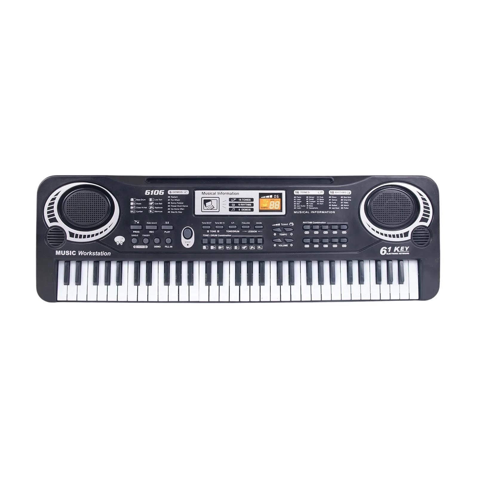 Elektroniczny Instrument Fortepianowy Profesjonalny Elektroniczny Keyboard Dla Początkujących Dorosłych 61 Klawiszy Cyfrowy Instrument Muzyczny
