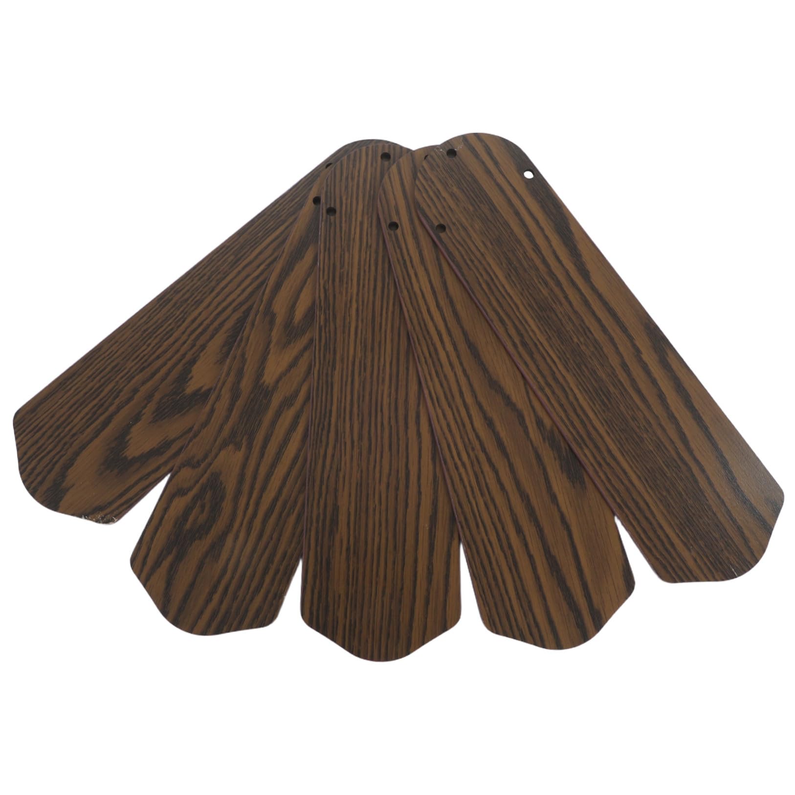 Ciieeo 5 Piezas Aspas de Ventilador de Techo de Madera Marrón Compatibilidad Precisa y Doble Cara para Fiesta Verano y Renovación Rápida en Espacios Interiores