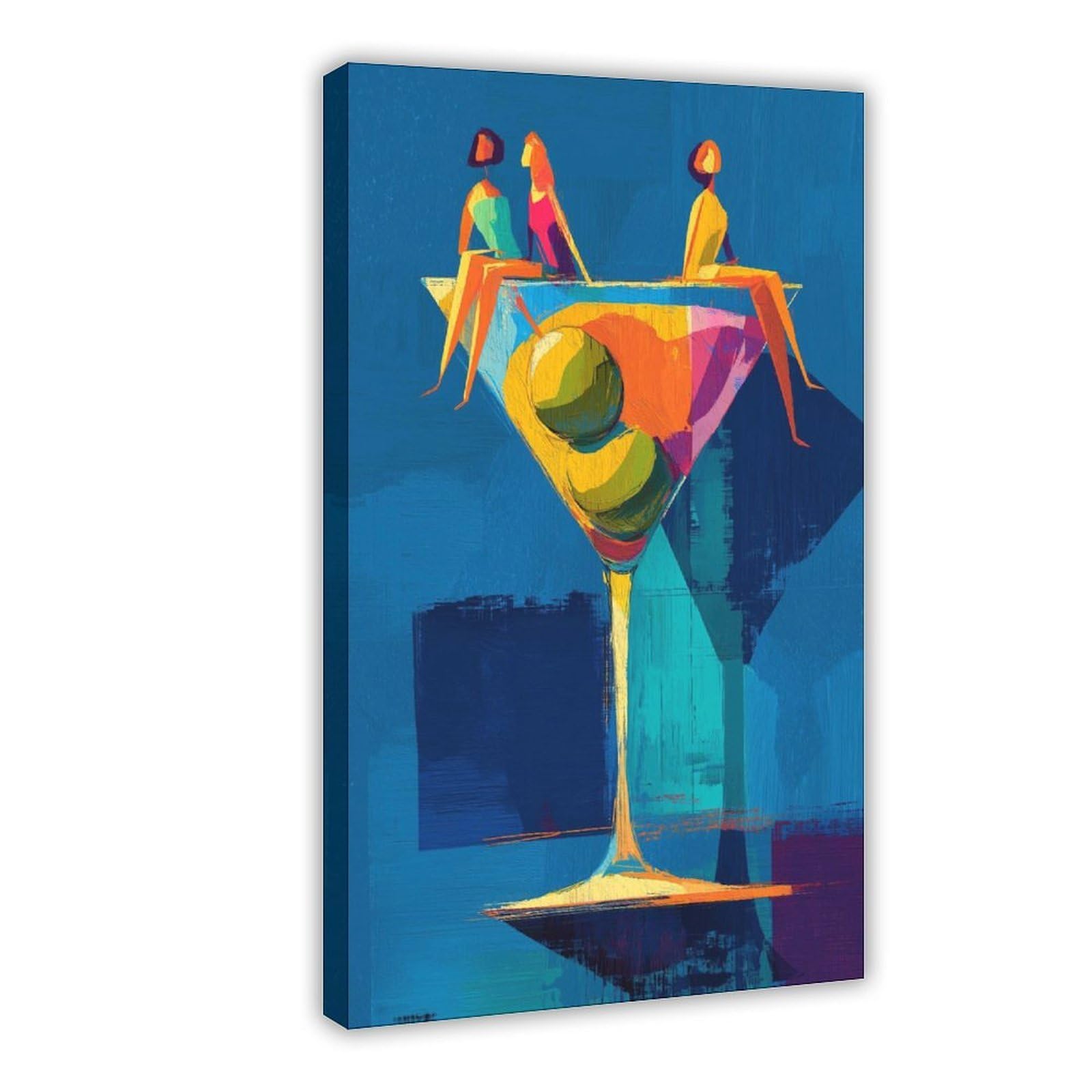 MRYCQ Abstract Martini Poster Canvas Poster for Office Decor Gift