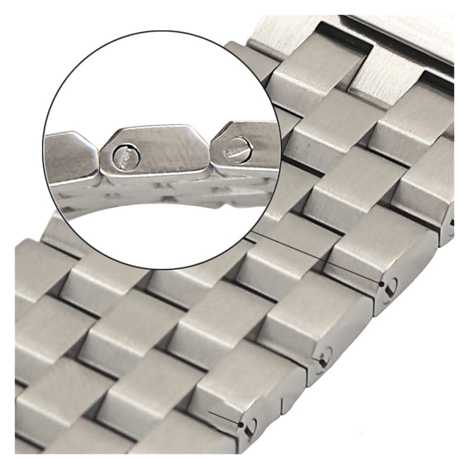 18 mm 20 mm 22 mm 24 mm 26 mm Full Solide en Acier Inoxydable en Acier Inoxydable Bande de Montre à Interface Plate Bracelet avec Outils avec Outils