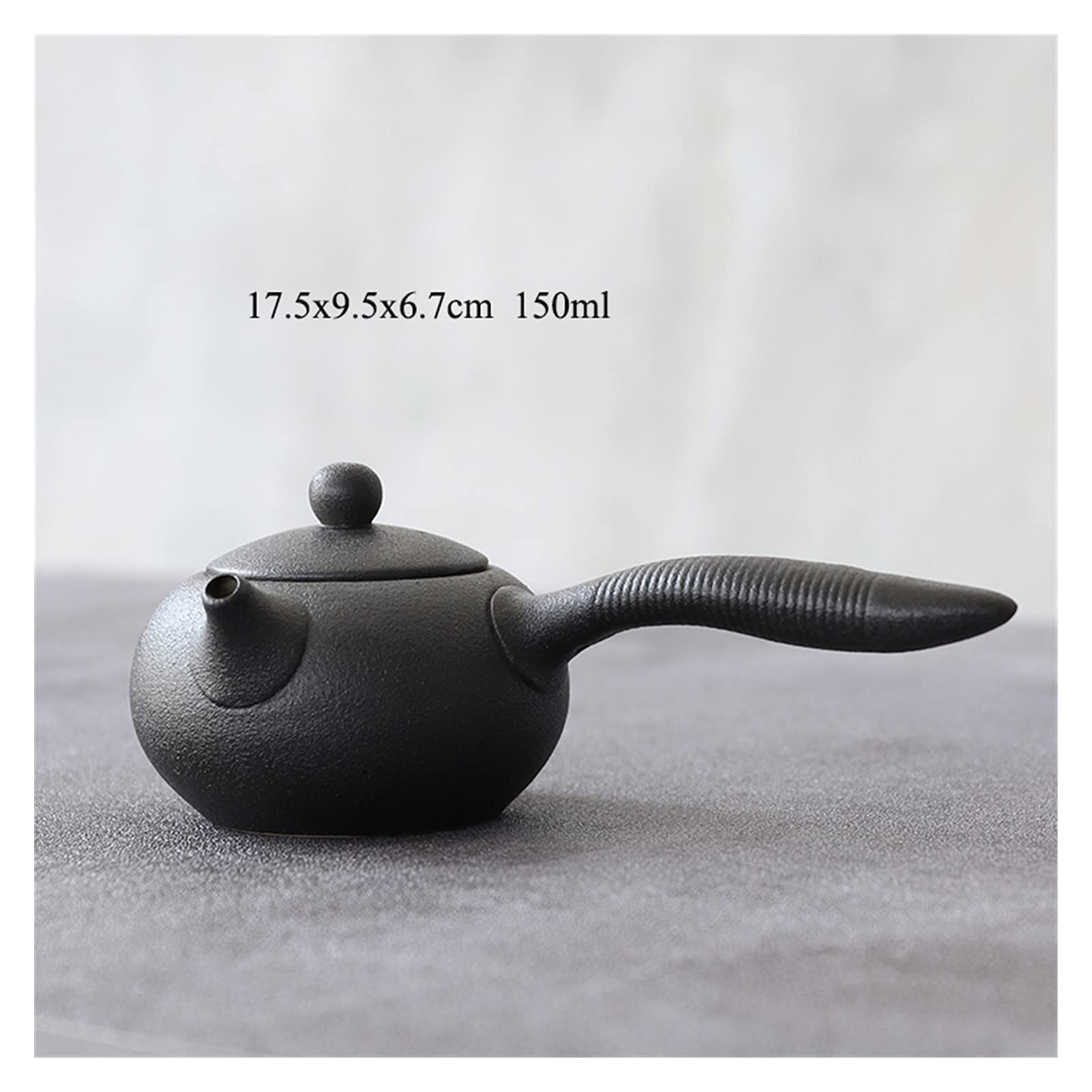 MUsen Black Crockery Ceramic Teapot Kettles Tea Cups Porcelain Chinese Kung Fu Tea Set Drinkware MS (Color : Ceramic teapot)