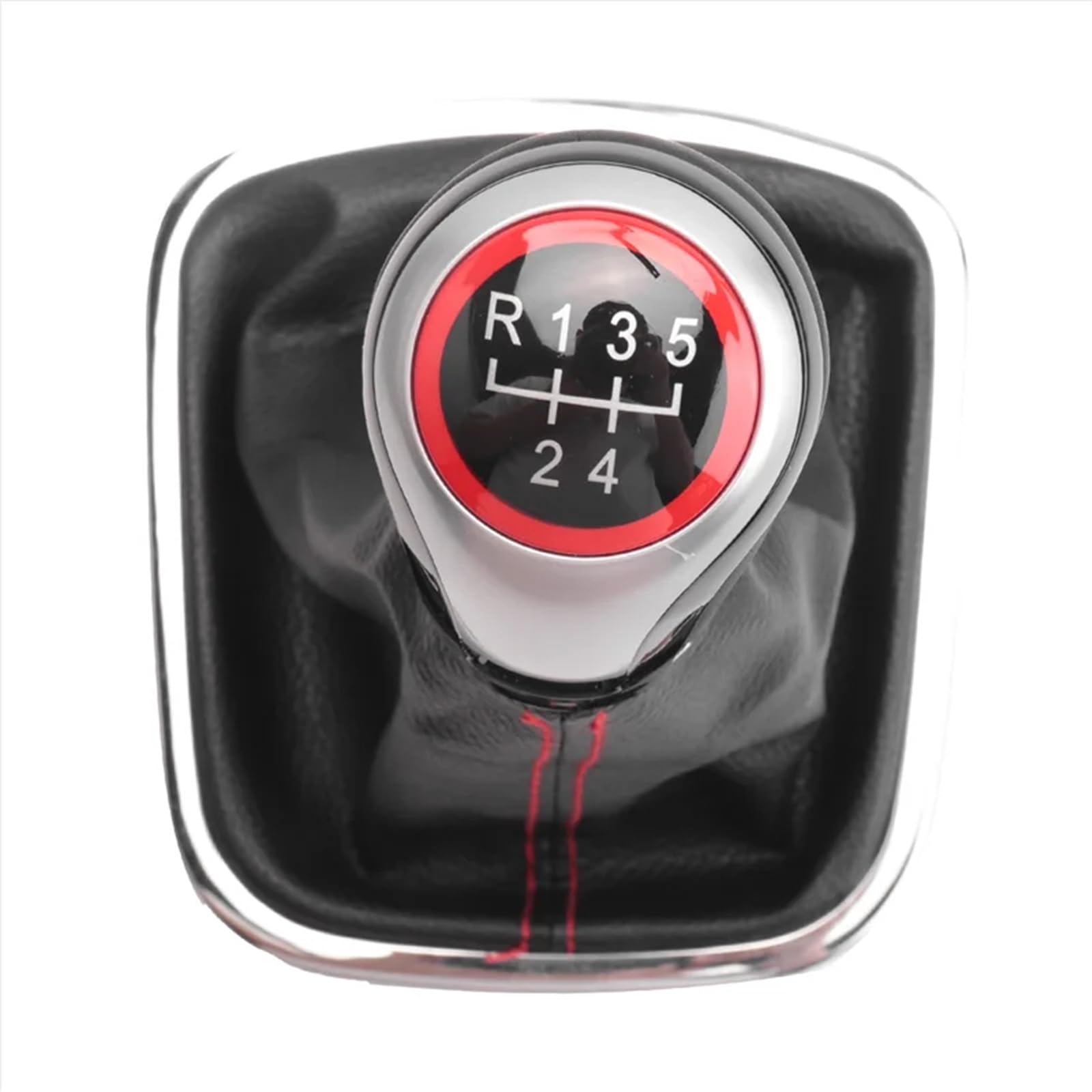 Cvcmgdgnea One Color Leading-Style Gear Shift Knob For Polo 6R 6C Hatchback Sedan 2011-2019 Level Change With Gaiter Boot Cover Gear Shift Knob Manual