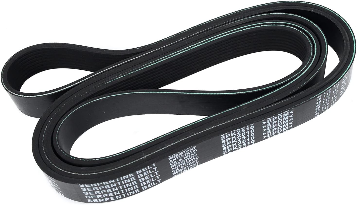 MOCA 8PK2510 Serpentine Belt fit 97-01 for Ford E-150/E-250/E-350 Econoline 4.6l/5.4L, 07-08 for Freightliner Coronado 14.6L, 02-03 for Kenworth W900, 05-06 for Peterbilt 379 14.6L/ 15.8L