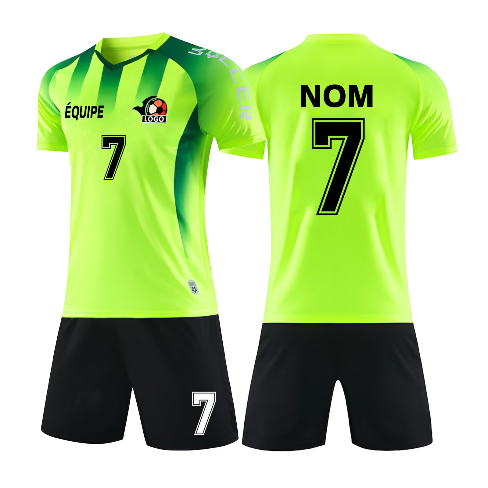 LAIFU Ensembles de Foot Personnalisés pour Adultes et Enfants Ensemble de Foot pour Jeunes avec Nom et Numéro