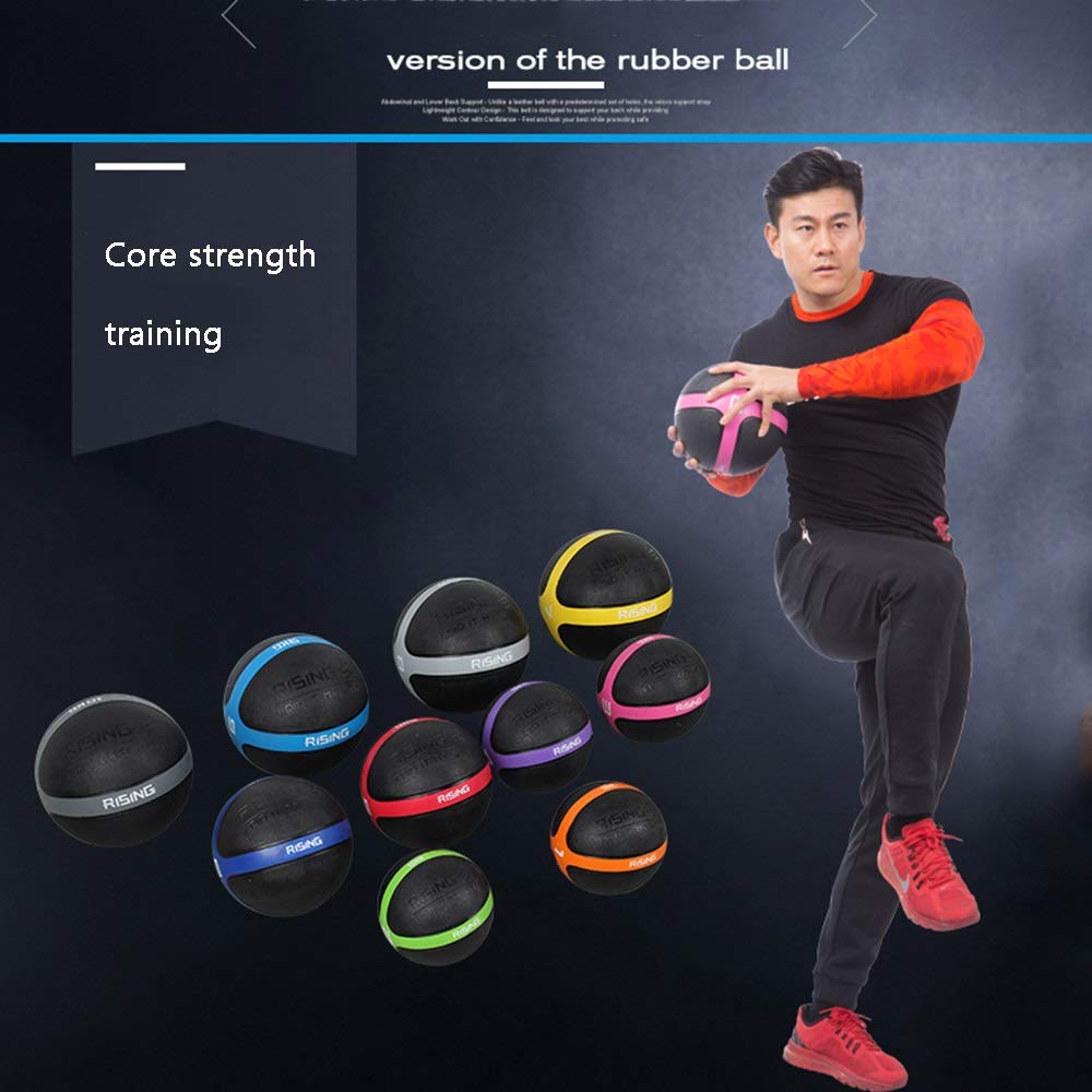 Medizinbälle Farbige Gummi Medizinball, Hohe Elastische Gymnastikball, Sportstudio Im Haus Muskelkrafttraining, 1kg, 2kg, 3kg, 4kg, 5kg, 6kg, 7kg, 8kg, 9kg, 10kg (Size : 4kg/8.8lb)