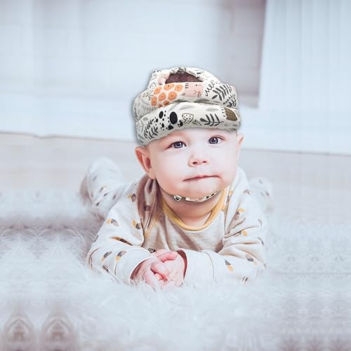 Miniatura 3 de Protector de cabeza de bebé, casco de bebé para gatear, caminar, sin golpes, cabeza de seguridad ajustable para caminar, jugar (gato)