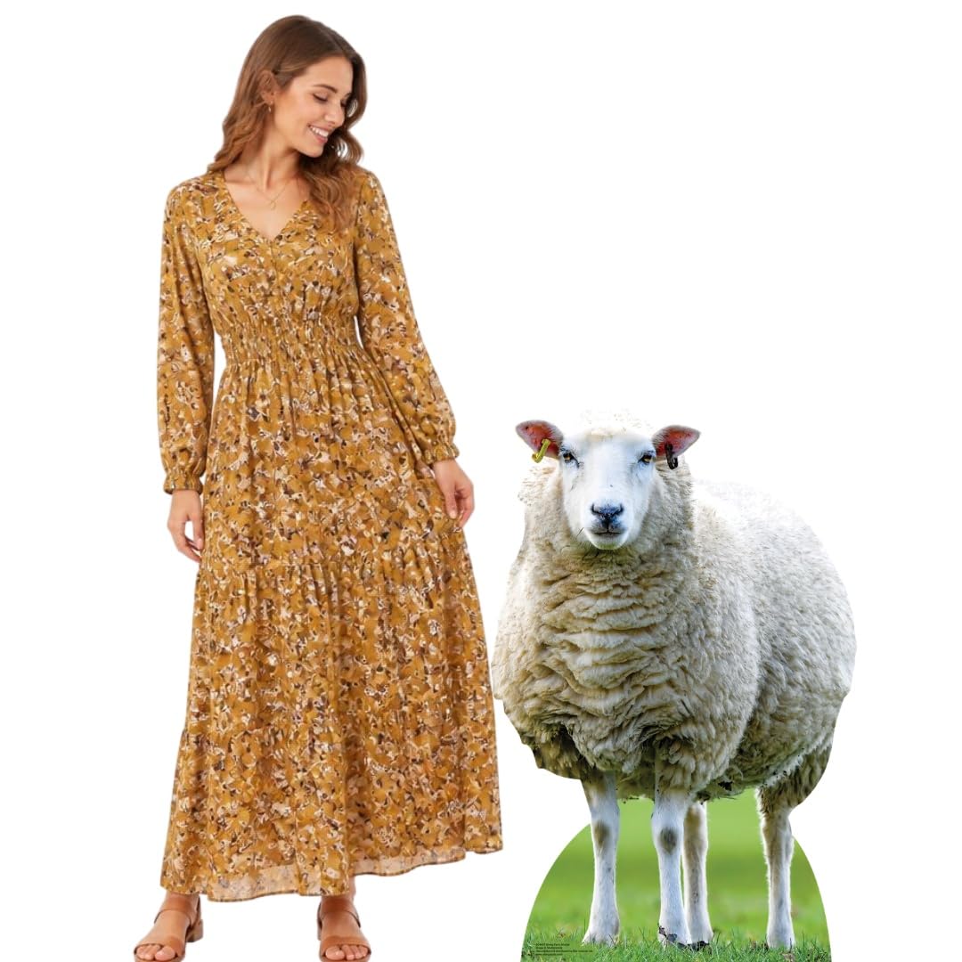 Star Cutouts Multi Colour Sc4437 Sheep Farm Animal Cardboard Cutout 94Cm – Realistic Uk Farm Display, Collector Décor & Animal Fan Gift
