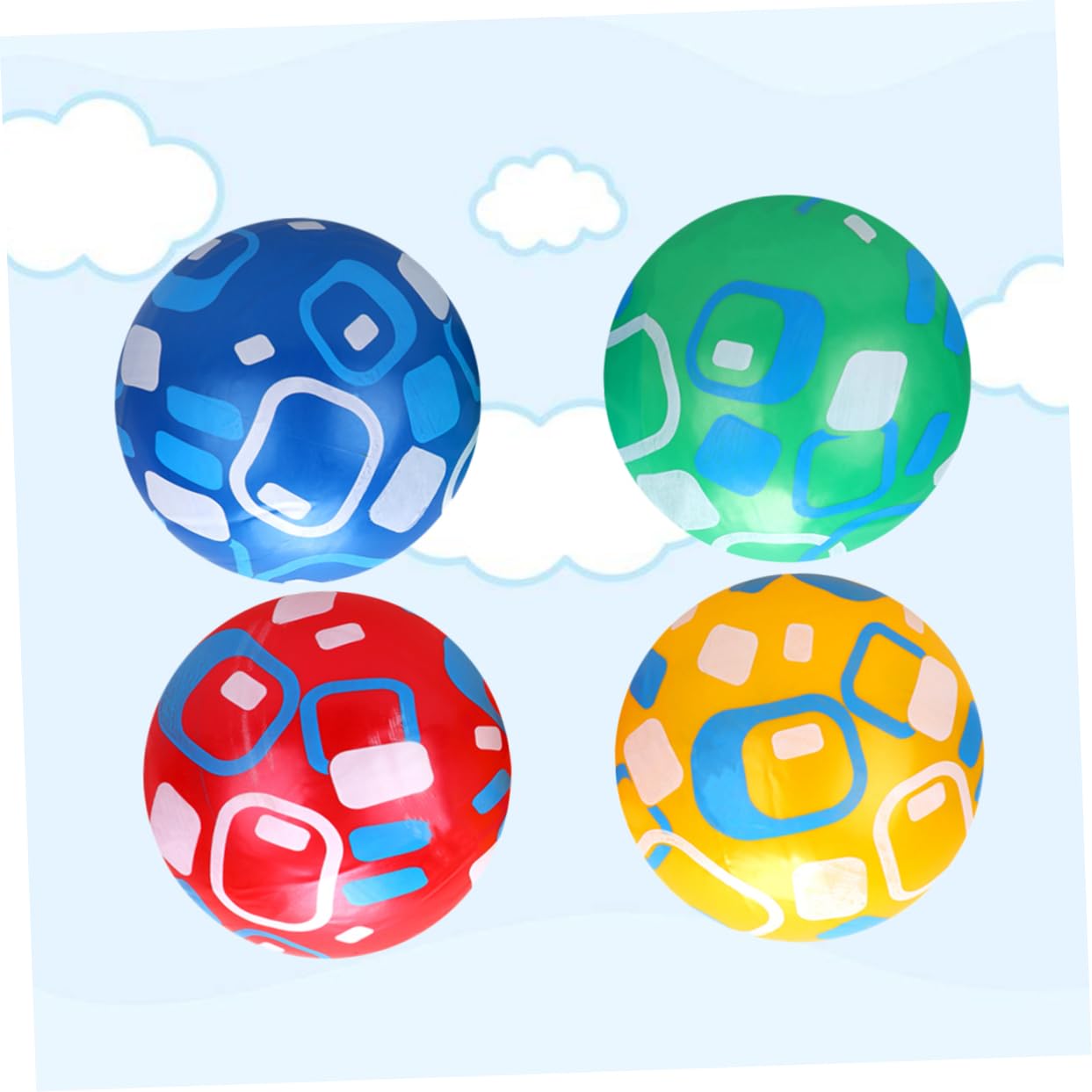 Kisangel 2 Set Palla Gonfiabile Per Pvc Con Design Per Giochi All E Spiaggia Facile Da Conservare Usare Colore Casuale 4 * 2