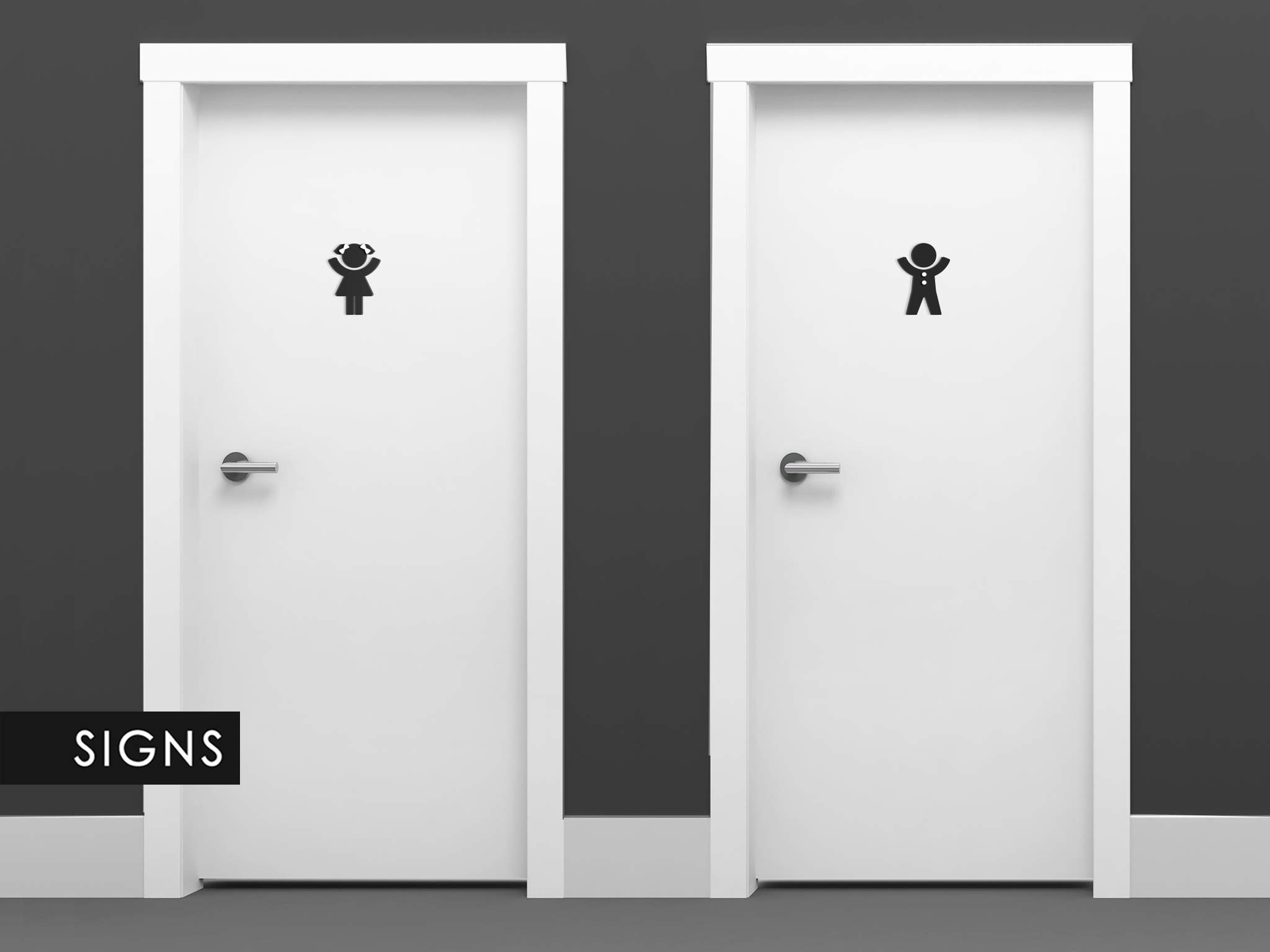 Vsafety WC-Türschild 'Toilette', Selbstklebend, Quadratisch 20x20 Cm, Schwarz, Vinyl