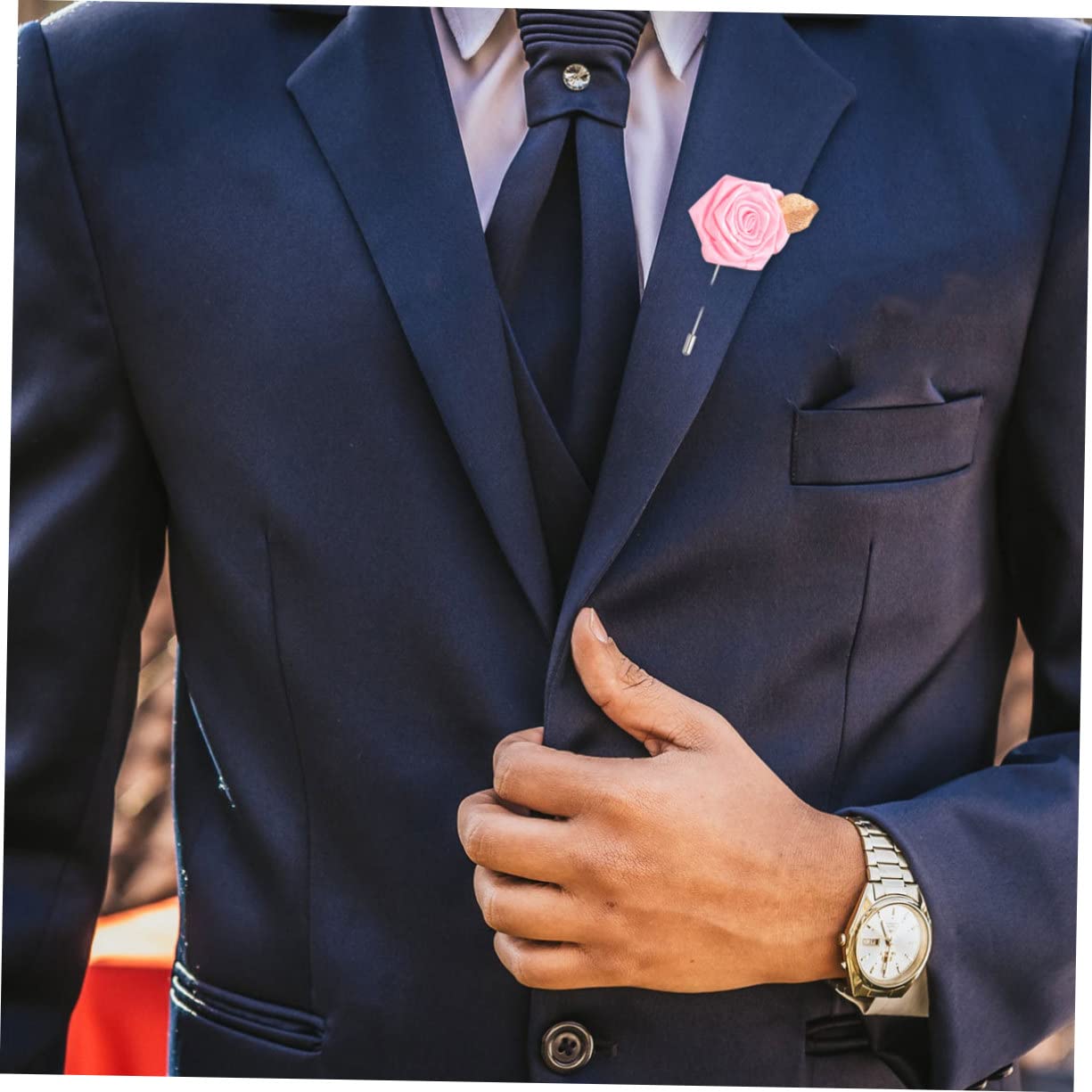 GALPADA 24pezzi Tessuto Per Abbigliamento Spille Da Giacca Eleganti Per Decorazione Di Adatte Matrimoni e Feste Rosa