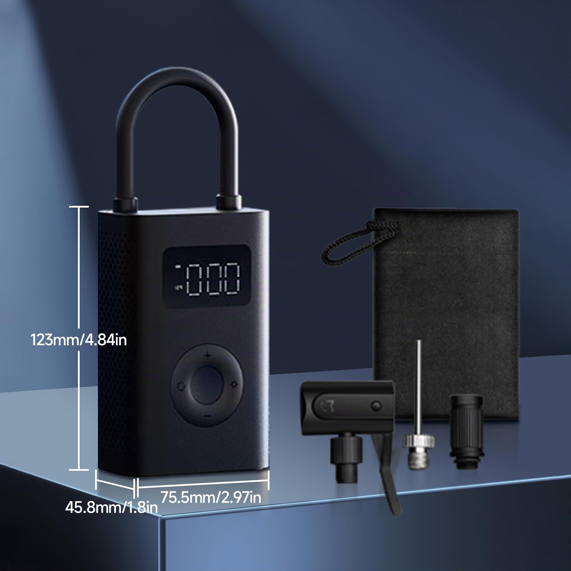 Xiaomi Compresor de aire eléctrico portátil, inflador de neumáticos de 150 PSI para coche, scooter, neumáticos de bicicleta y bolas, inalámbrico con detección de presión digital