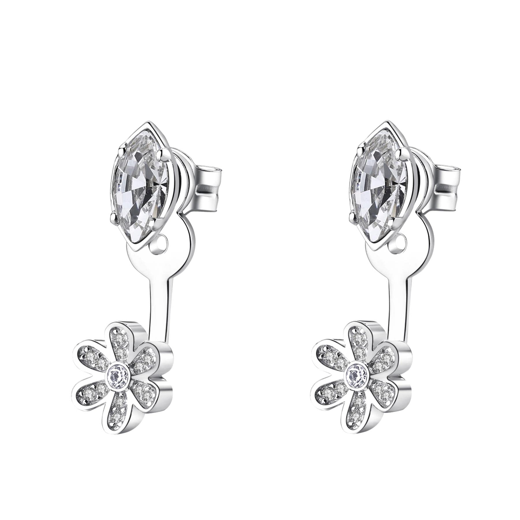 Brosway Orecchini Donna, Orecchini a Lobo in Argento e Cristalli/cubic Zirconia | Collezione AFFINITY ARGENTO - G9AF24